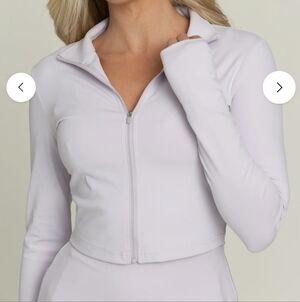 Women's Lavender gold hinge Zip-Up athletic jacket